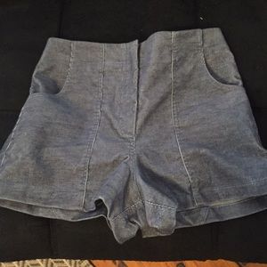 Corduroy grey blue shorts